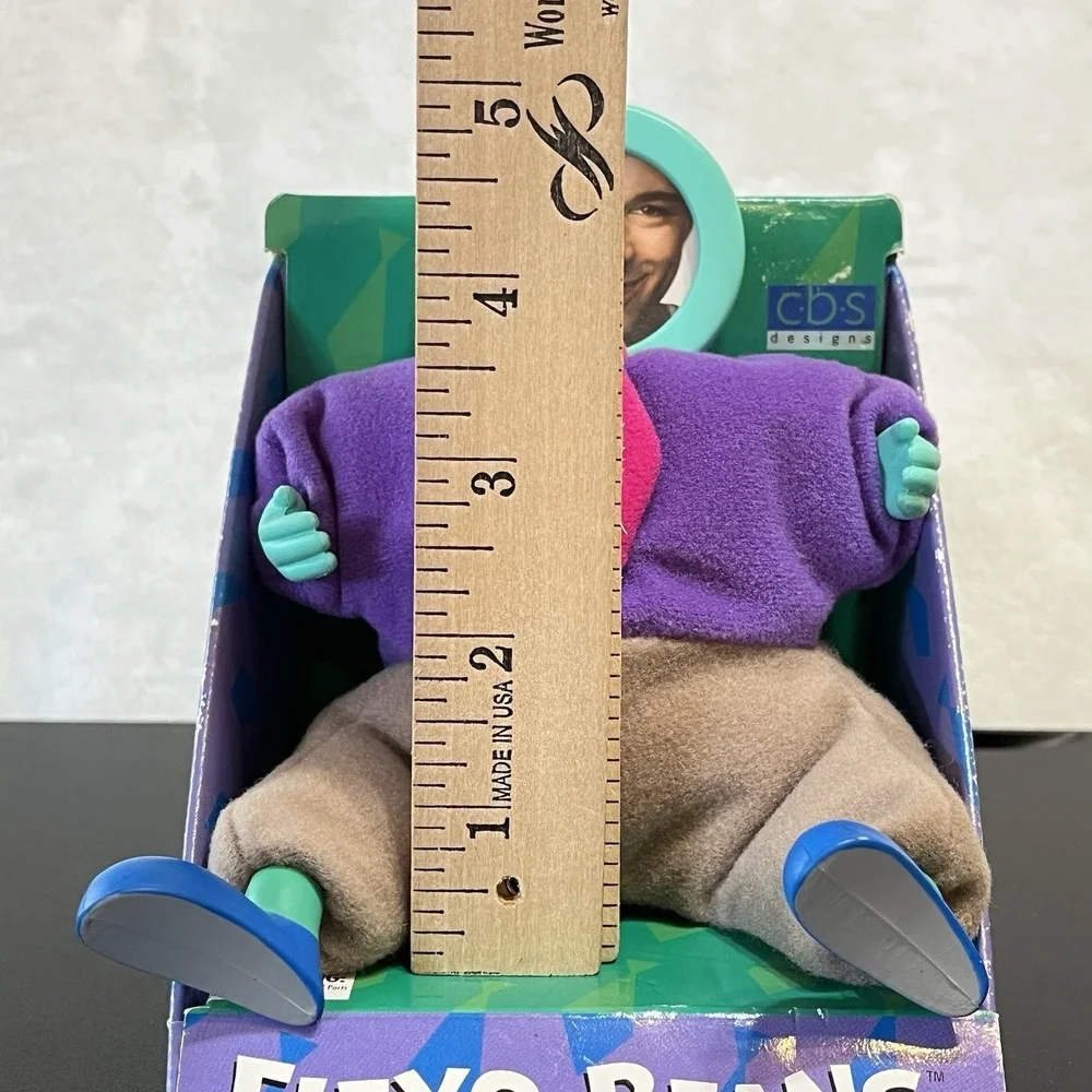 Novelty Body Plush Picture Frame BUDDY BEAN Businessman Flexo-Beans Vintage 2000